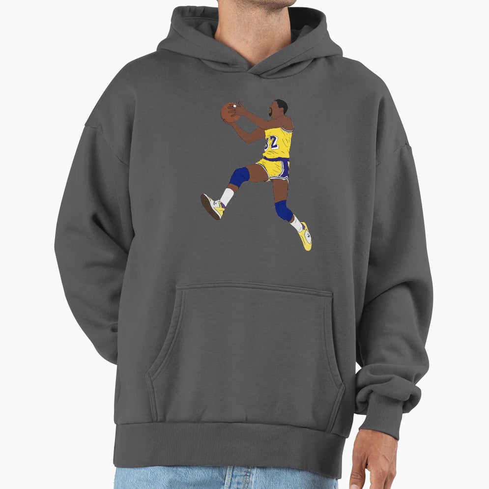 Magic Johnson Layup Hoodie - Streetwear Style Men Women - T-Shirt, Sweatshirt, Hoodie