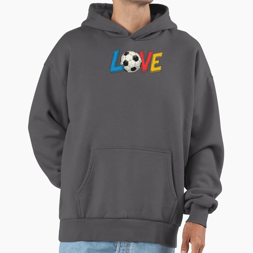 Love Soccer One Ball Endless Passion Hoodie - Minimalist Print for Adults - T-Shirt, Sweatshirt, Hoodie