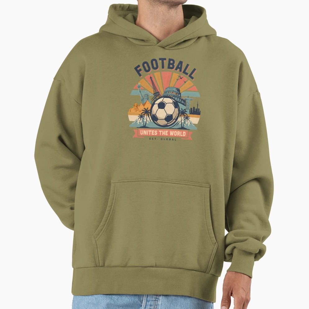 Football Soccer World United As One Hoodie - Unique Graphic Men Women - T-Shirt, Sweatshirt, Hoodie