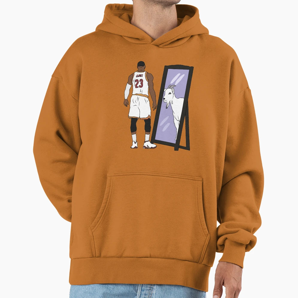 Lebron James Mirror Goat Cleveland Hoodie - Casual Everyday Wear Unisex - T-Shirt, Sweatshirt, Hoodie