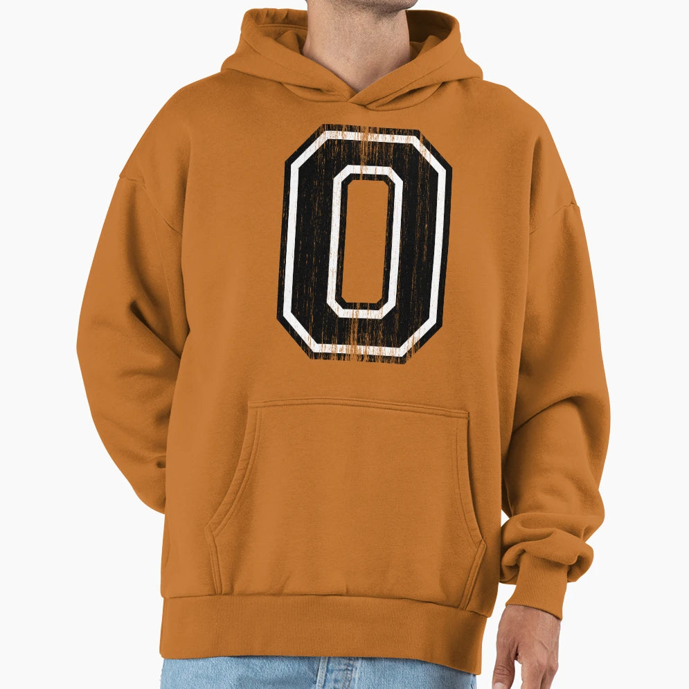 Big Varsity Letter 0 Hoodie - Casual Everyday Wear for Adults - T-Shirt, Sweatshirt, Hoodie