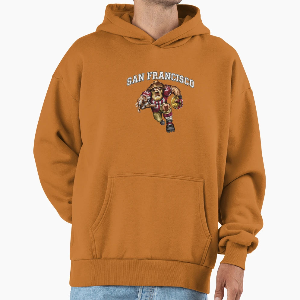San Francisco Football Hoodie - Minimalist Print Men Women - T-Shirt, Sweatshirt, Hoodie