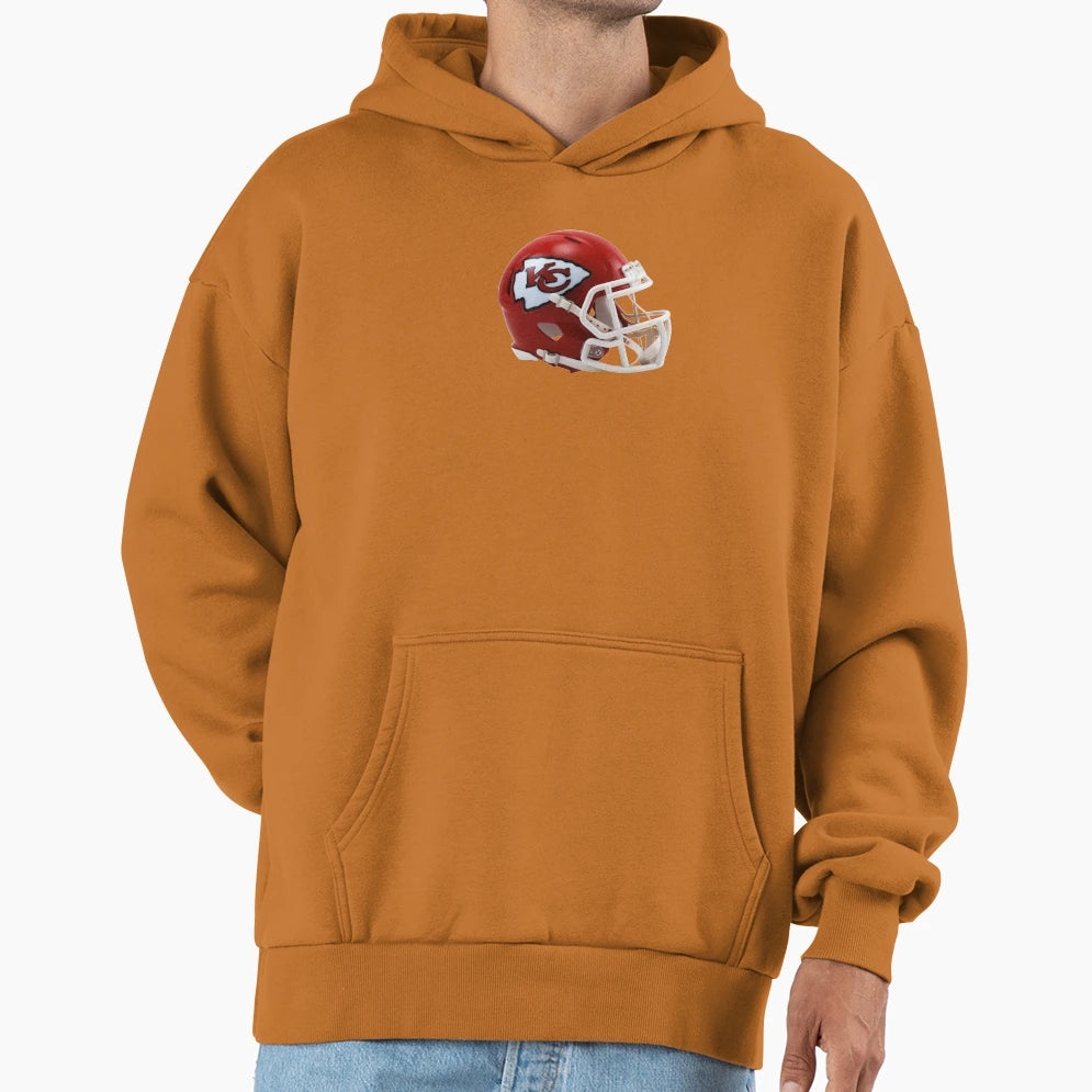 Helmet Chiefs Icon Hoodie - Novelty Apparel Men Women - T-Shirt, Sweatshirt, Hoodie
