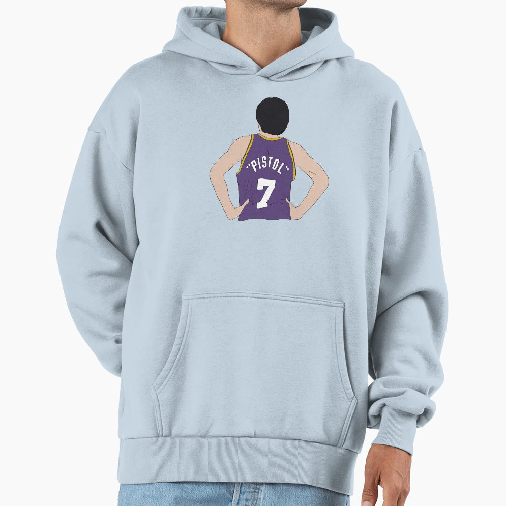 Pistol Pete Maravich Hoodie - Streetwear Style for Adults - T-Shirt, Sweatshirt, Hoodie
