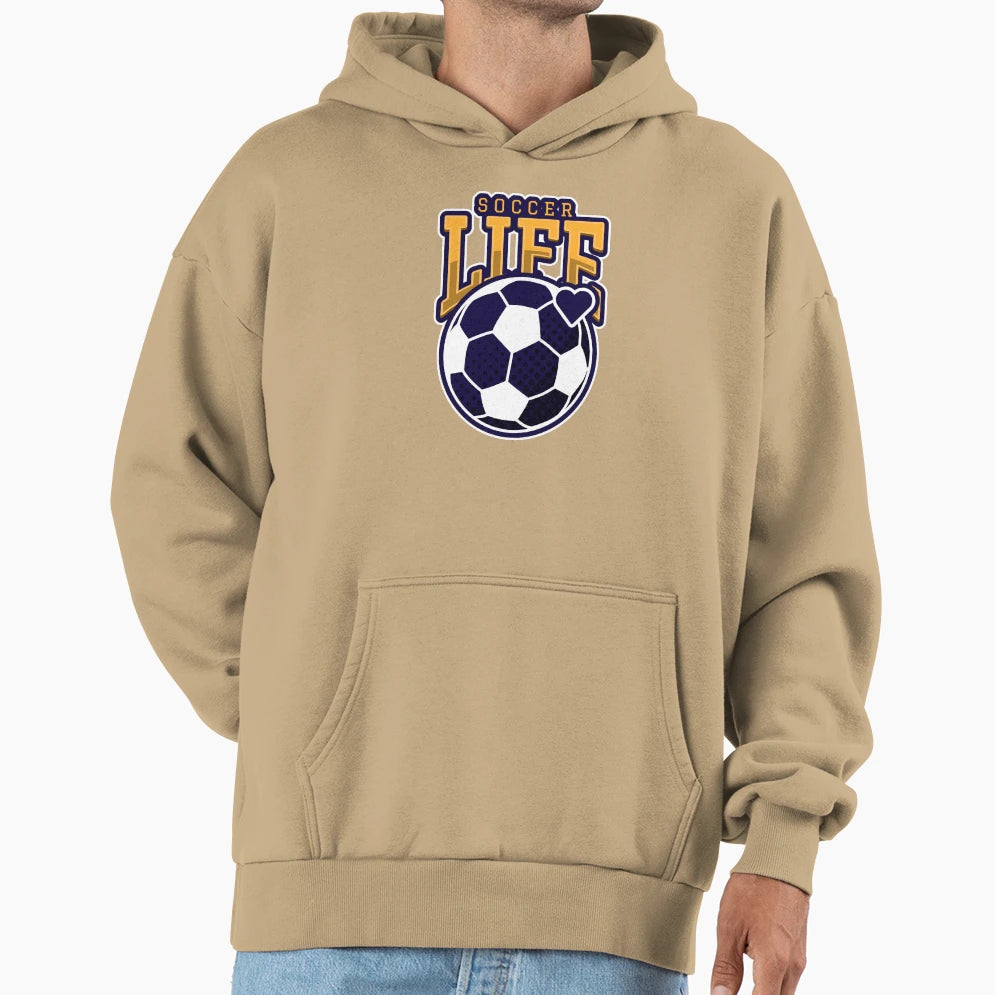 Soccer Life Soccer Ball Hoodie - Trendy Graphic for Adults - T-Shirt, Sweatshirt, Hoodie
