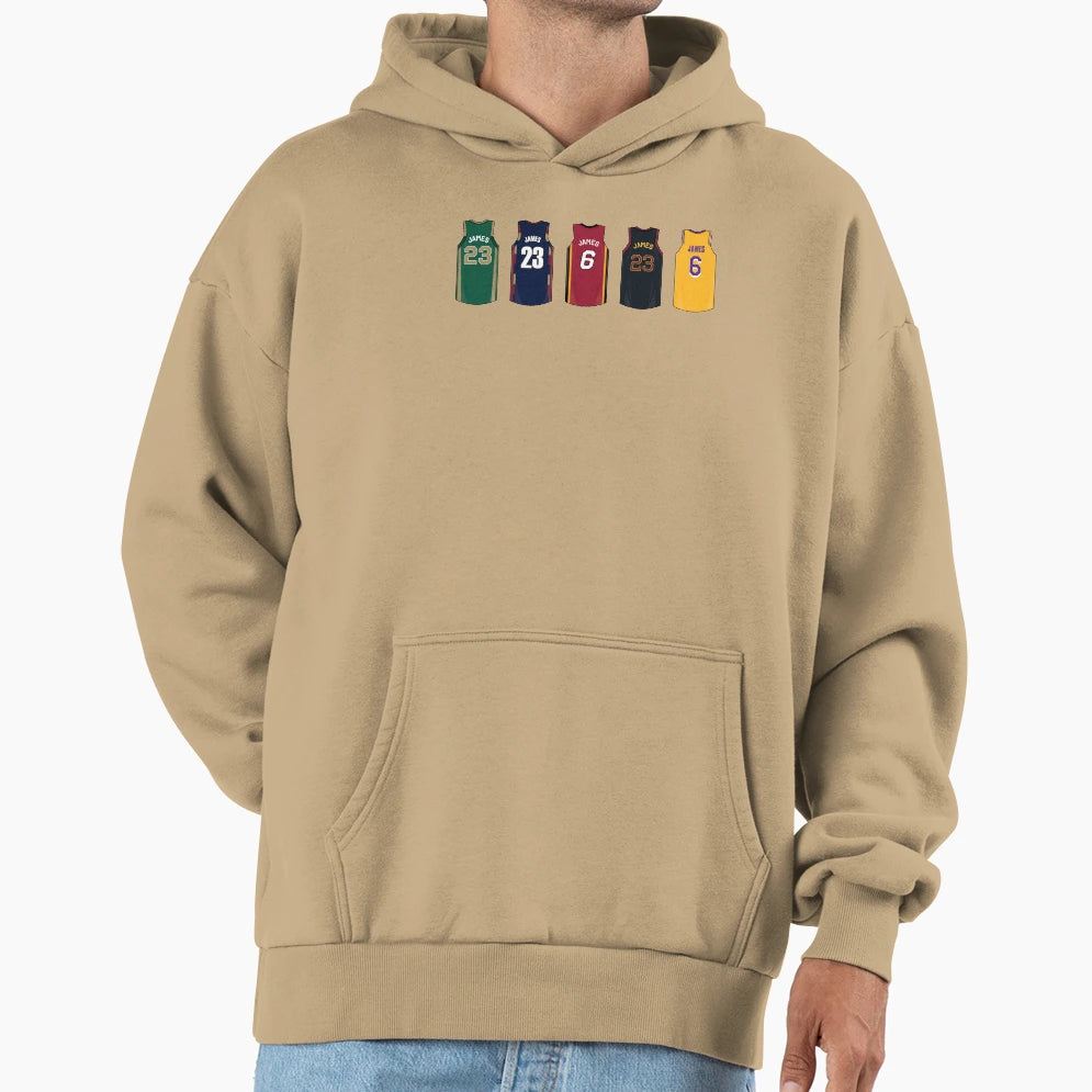 Lebron James Jersey History Hoodie - Streetwear Style Men Women - T-Shirt, Sweatshirt, Hoodie