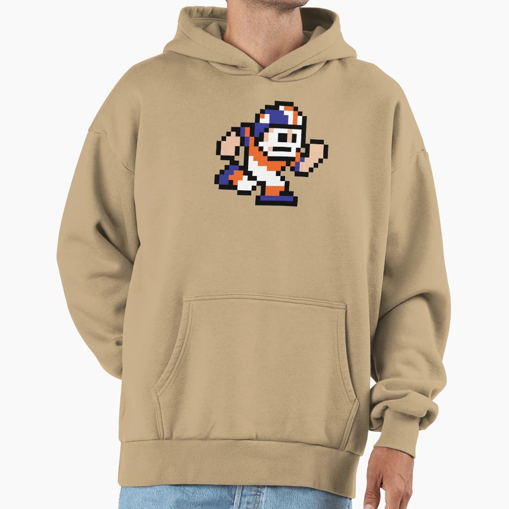 8 Bit Player Denver Broncos Throwback Hoodie - Streetwear Style Unisex - T-Shirt, Sweatshirt, Hoodie