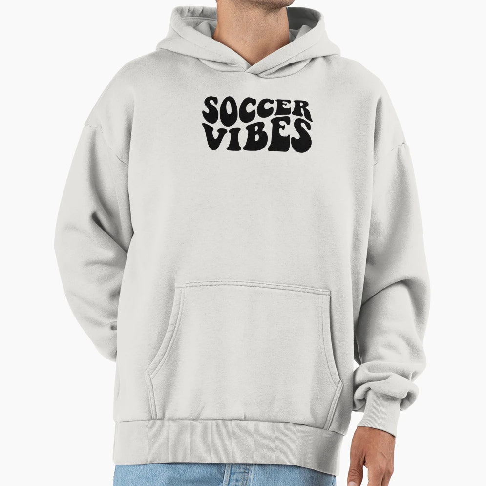 Copy Copy Soocer Vibes Soccer Mom Hoodie - Minimalist Print Men Women - T-Shirt, Sweatshirt, Hoodie