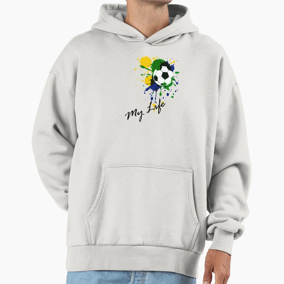 Football Is My Life Hoodie - Minimalist Print for Adults - T-Shirt, Sweatshirt, Hoodie
