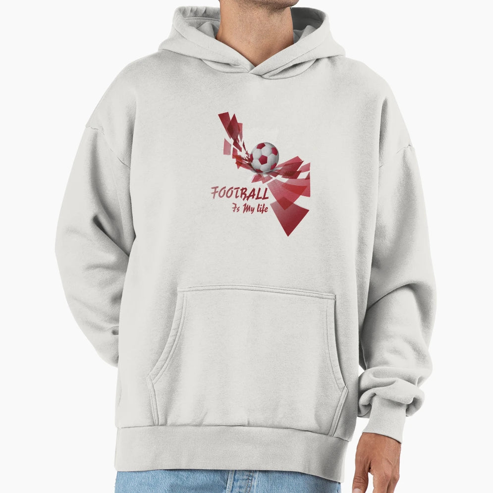 Football Is My Life Hoodie - Trendy Graphic Unisex - T-Shirt, Sweatshirt, Hoodie