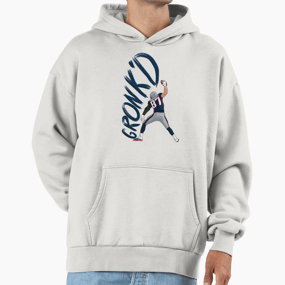 Gronkd Football Hoodie - Minimalist Print for Adults - T-Shirt, Sweatshirt, Hoodie