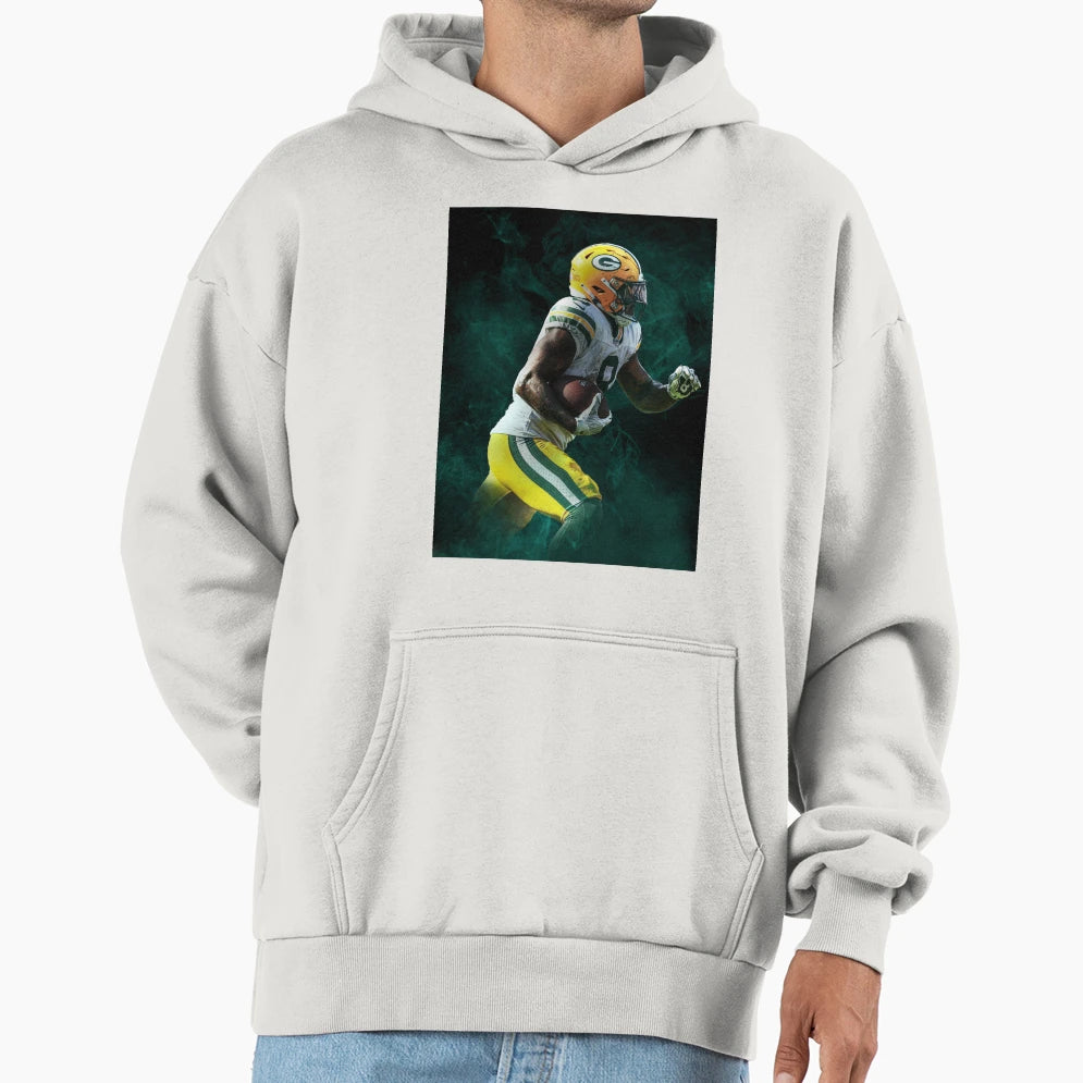 Josh Jacobs Green Bay Sports Art Hoodie - Fun Novelty Design Men Women - T-Shirt, Sweatshirt, Hoodie