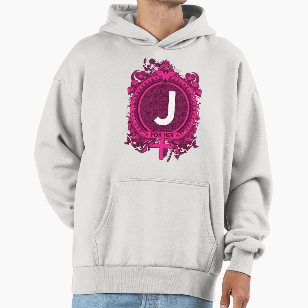 Her J Hoodie - Novelty Apparel for Adults - T-Shirt, Sweatshirt, Hoodie