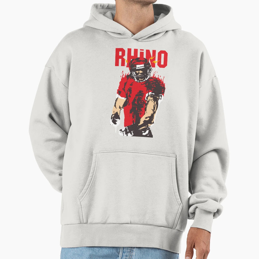 Blooded Rhino Hoodie - Fun Novelty Design for Adults - T-Shirt, Sweatshirt, Hoodie