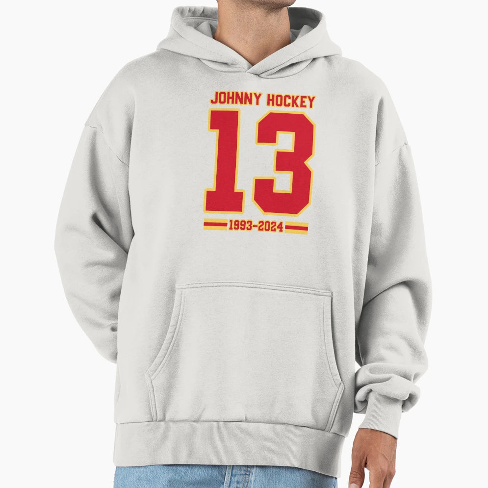 Johnny Hockey Hoodie - Trendy Graphic for Adults - T-Shirt, Sweatshirt, Hoodie