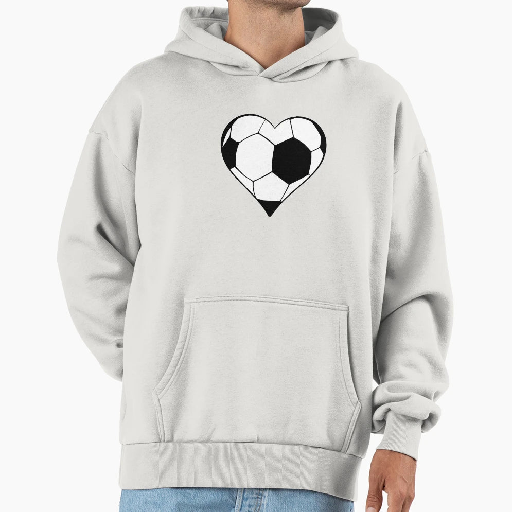 Soccer Heart Soccer Mom Dad Team Hoodie - Aesthetic Graphic for Adults - T-Shirt, Sweatshirt, Hoodie