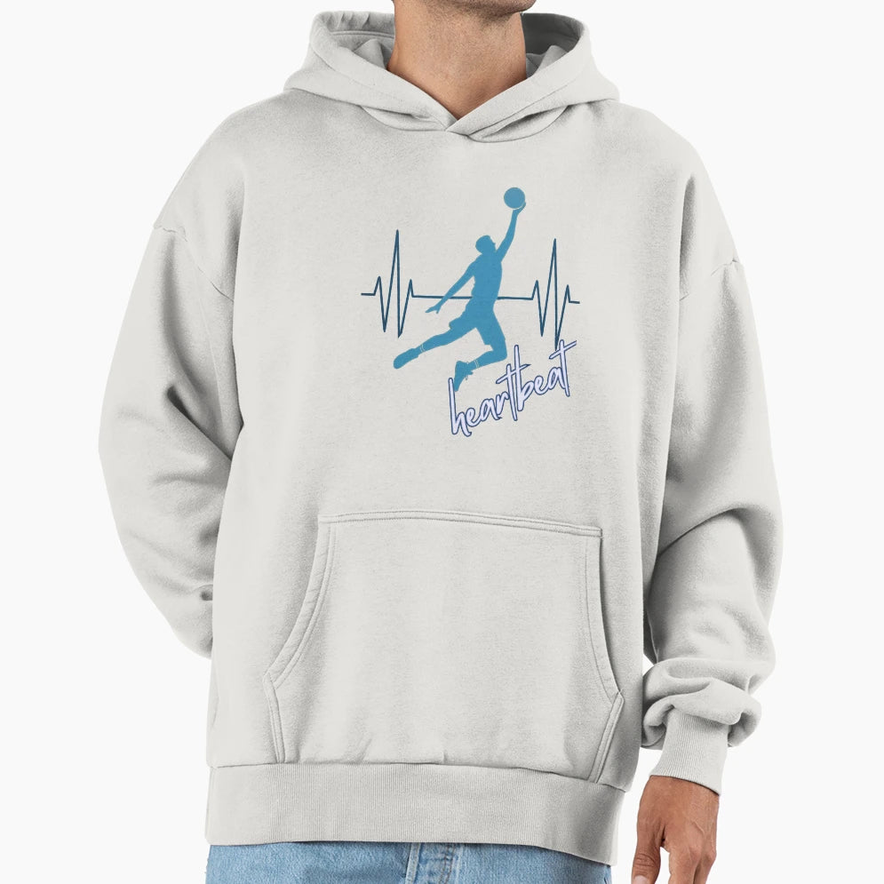 Copy Basketball Heartbeat Motivate Your Hoodie - Unique Graphic Men Women - T-Shirt, Sweatshirt, Hoodie