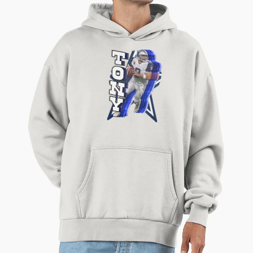 Dallas Cowboy Legend Tony Romo Hoodie - Novelty Apparel for Adults - T-Shirt, Sweatshirt, Hoodie