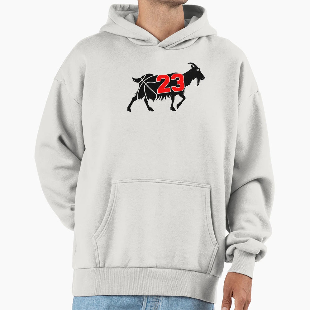 Basketball Goat 23 Hoodie - Custom Art Print for Adults - T-Shirt, Sweatshirt, Hoodie