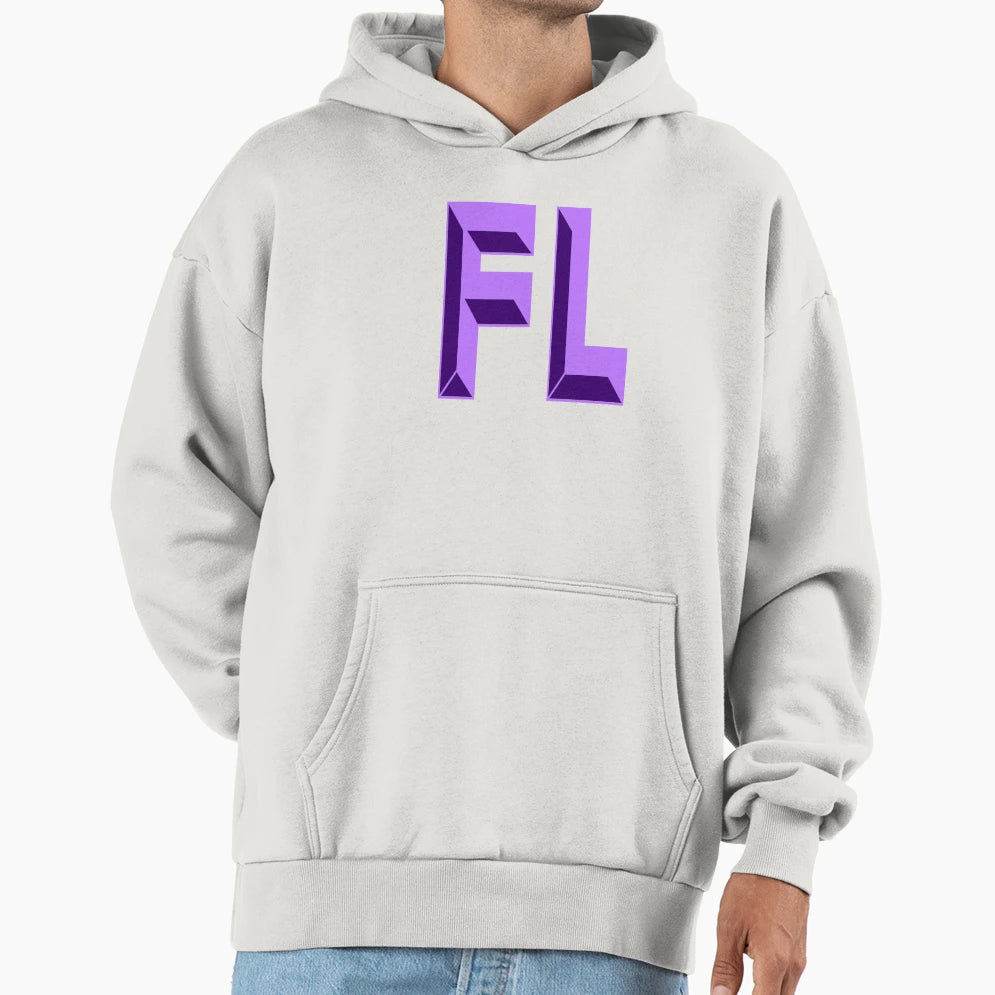 Florida Fl Initial Text Hoodie - Trendy Graphic for Adults - T-Shirt, Sweatshirt, Hoodie