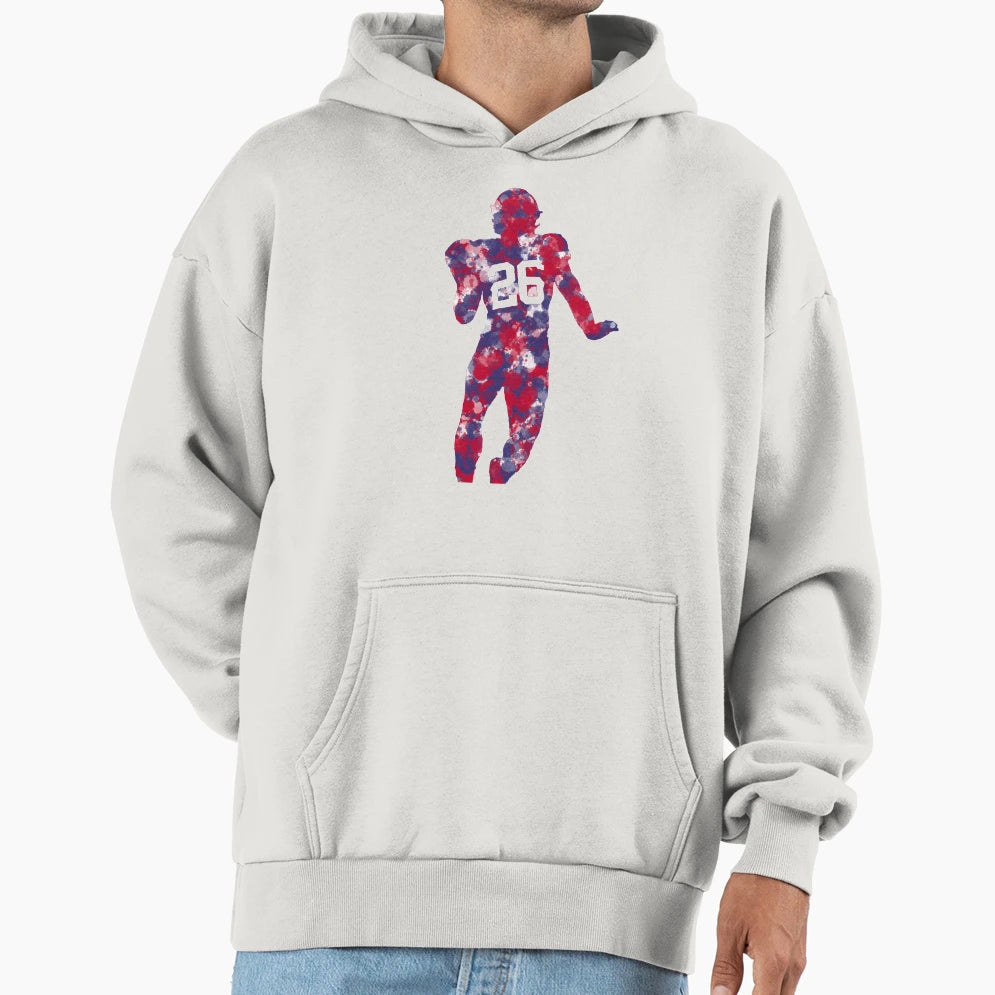 Splatter Saquon Hoodie - Aesthetic Graphic for Adults - T-Shirt, Sweatshirt, Hoodie