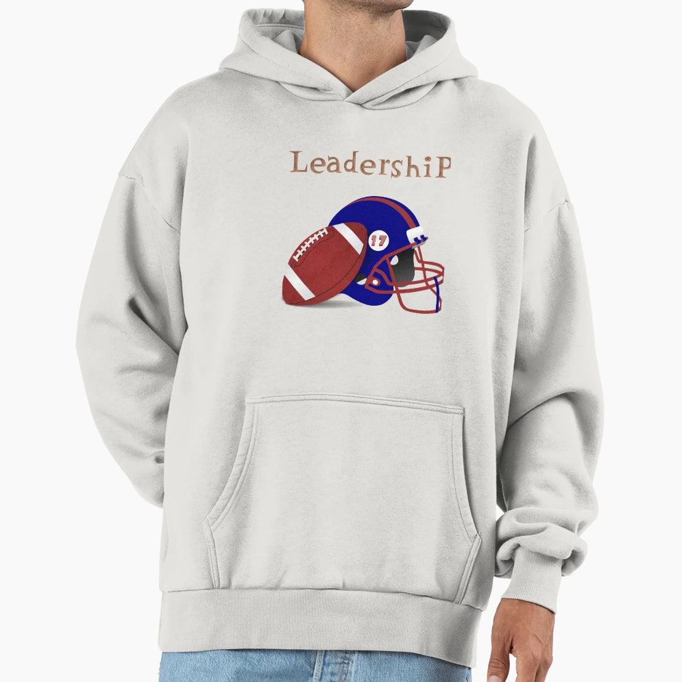 Leadership Usa American Football Hoodie - Fun Novelty Design Men Women - T-Shirt, Sweatshirt, Hoodie