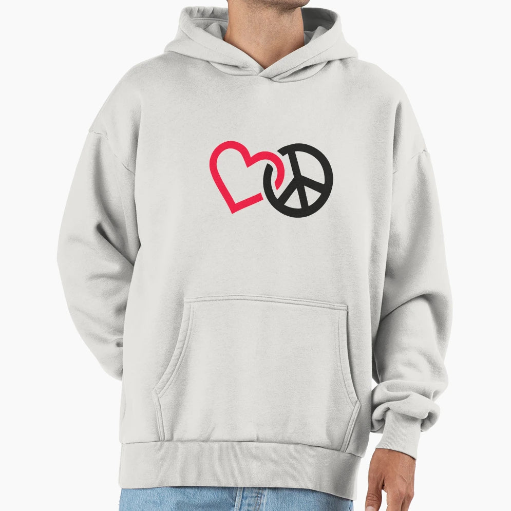 Pace And Love Hoodie - Minimalist Print for Adults - T-Shirt, Sweatshirt, Hoodie