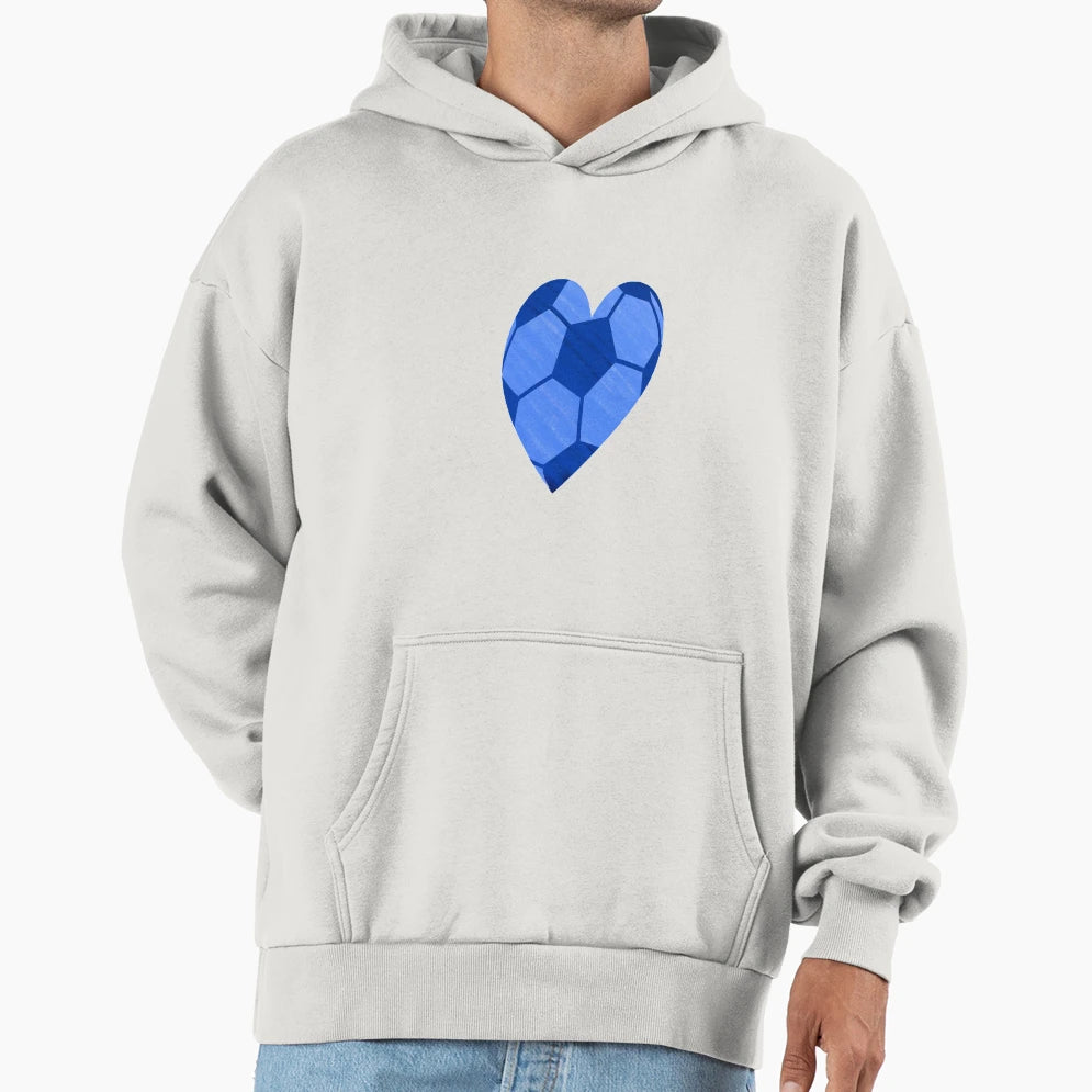Love Football Blue Hoodie - Streetwear Style Unisex - T-Shirt, Sweatshirt, Hoodie