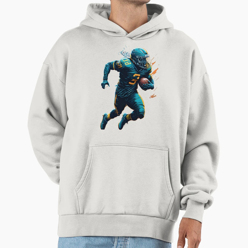 Bold And Beautiful Female Rugby Player Hoodie - Custom Art Print Unisex - T-Shirt, Sweatshirt, Hoodie