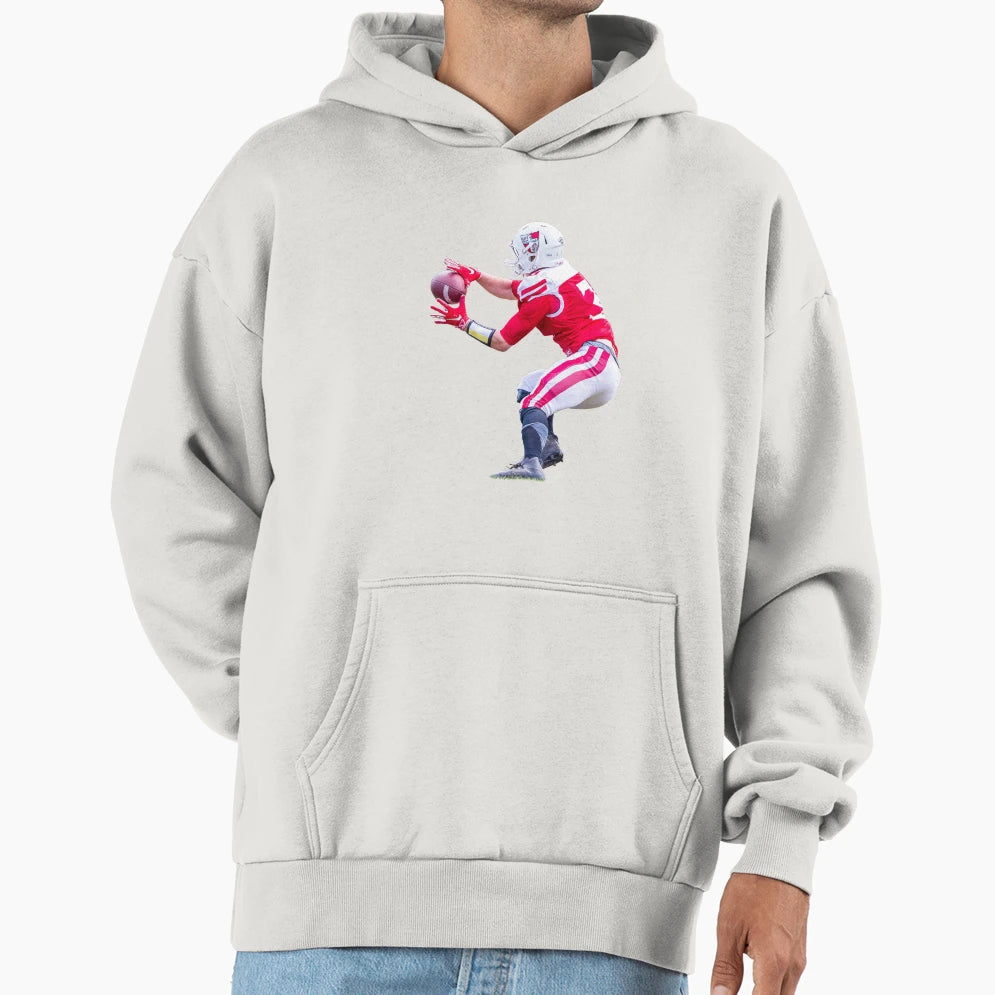 Nfl Player Catching Football Hoodie - Custom Art Print Men Women - T-Shirt, Sweatshirt, Hoodie