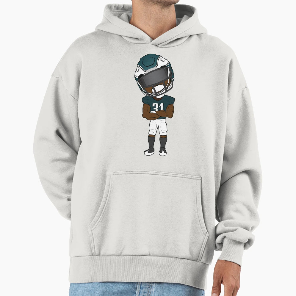 Jalen Mills Cartoon Hoodie - Aesthetic Graphic for Adults - T-Shirt, Sweatshirt, Hoodie