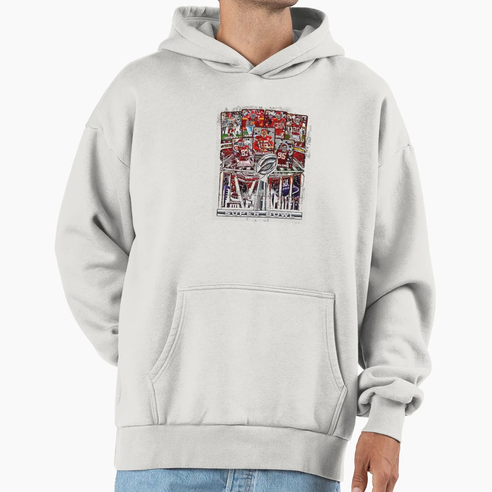 Kansas City Super Bowl Lviii Hoodie - Novelty Apparel for Adults - T-Shirt, Sweatshirt, Hoodie