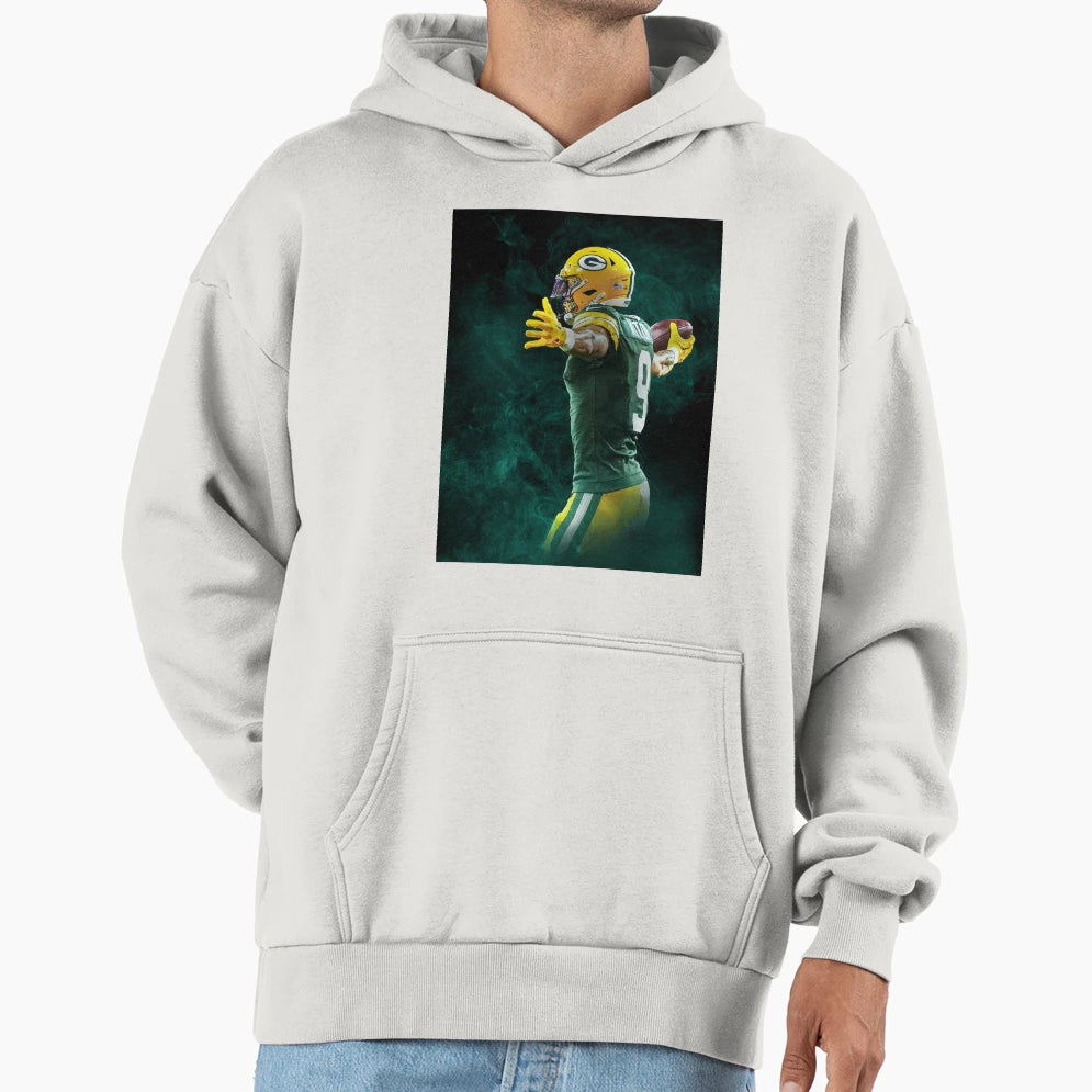 Christian Watson Green Bay Sports Art Hoodie - Novelty Apparel for Adults - T-Shirt, Sweatshirt, Hoodie
