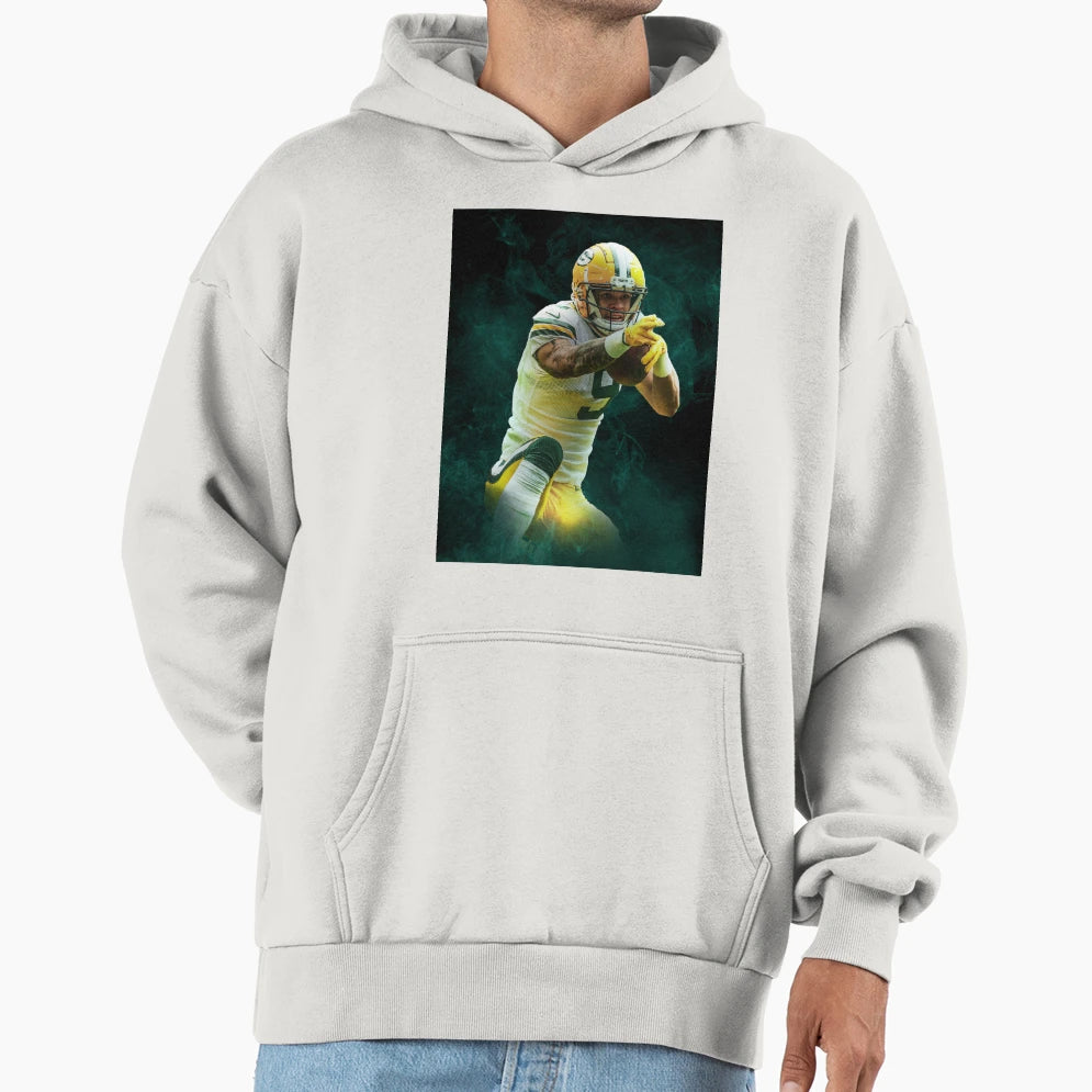 Christian Watson Green Bay Sports Art Hoodie - Unique Graphic Unisex - T-Shirt, Sweatshirt, Hoodie