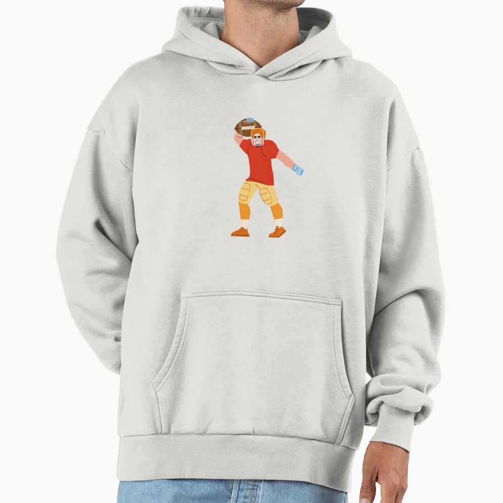 American Football Cartoon Hoodie - Custom Art Print Men Women - T-Shirt, Sweatshirt, Hoodie