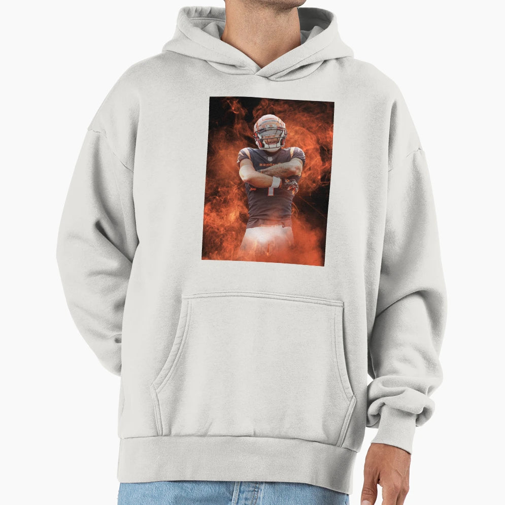 Jamarr Chase Cincinnati Sports Art Hoodie - Trendy Graphic for Adults - T-Shirt, Sweatshirt, Hoodie