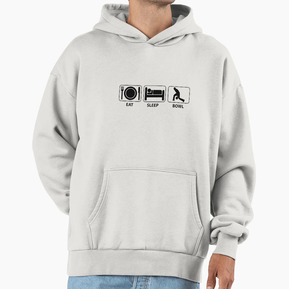 Eat Sleep Bowl Hoodie - Trendy Graphic Unisex - T-Shirt, Sweatshirt, Hoodie