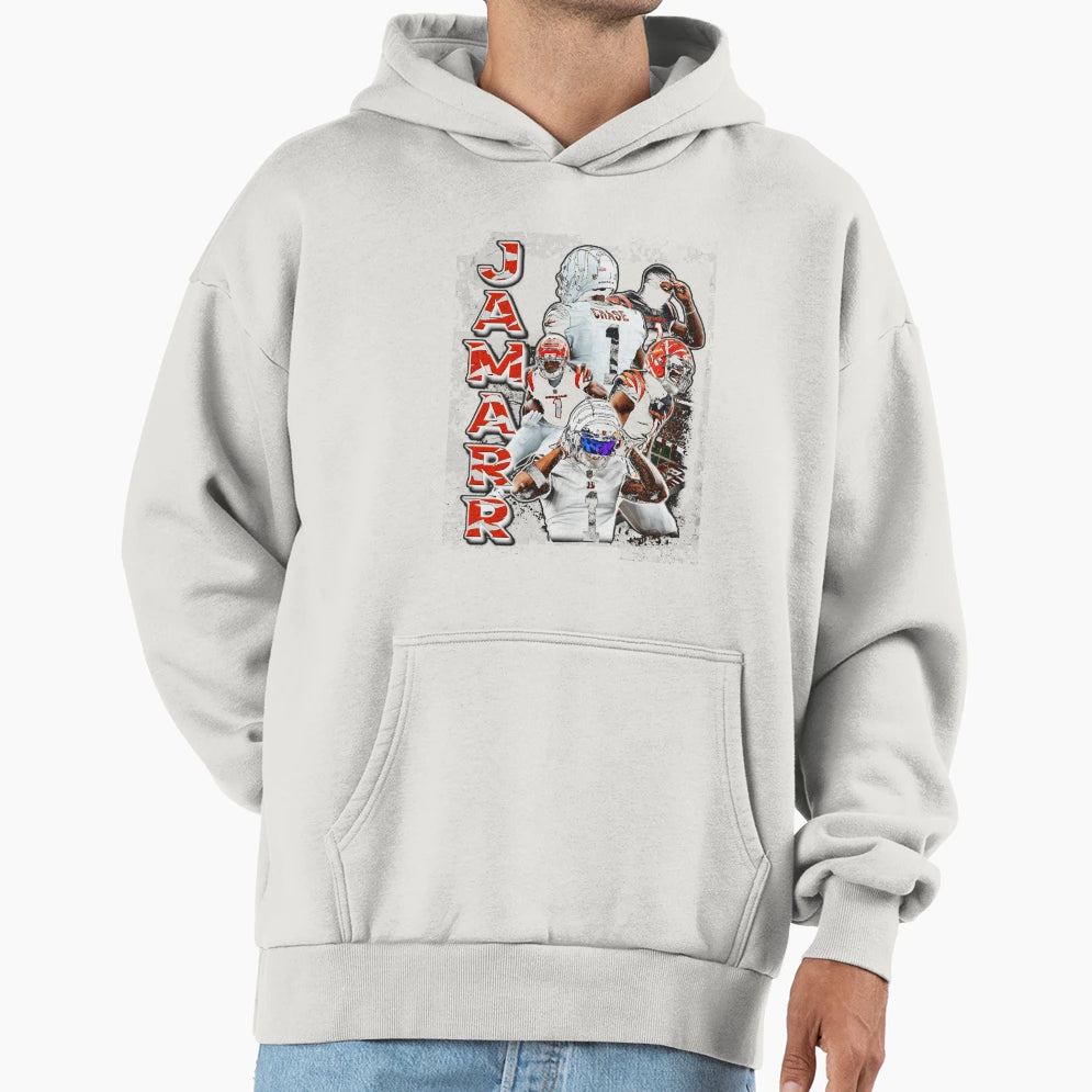 Jamarr Chase Collage Hoodie - Minimalist Print Men Women - T-Shirt, Sweatshirt, Hoodie