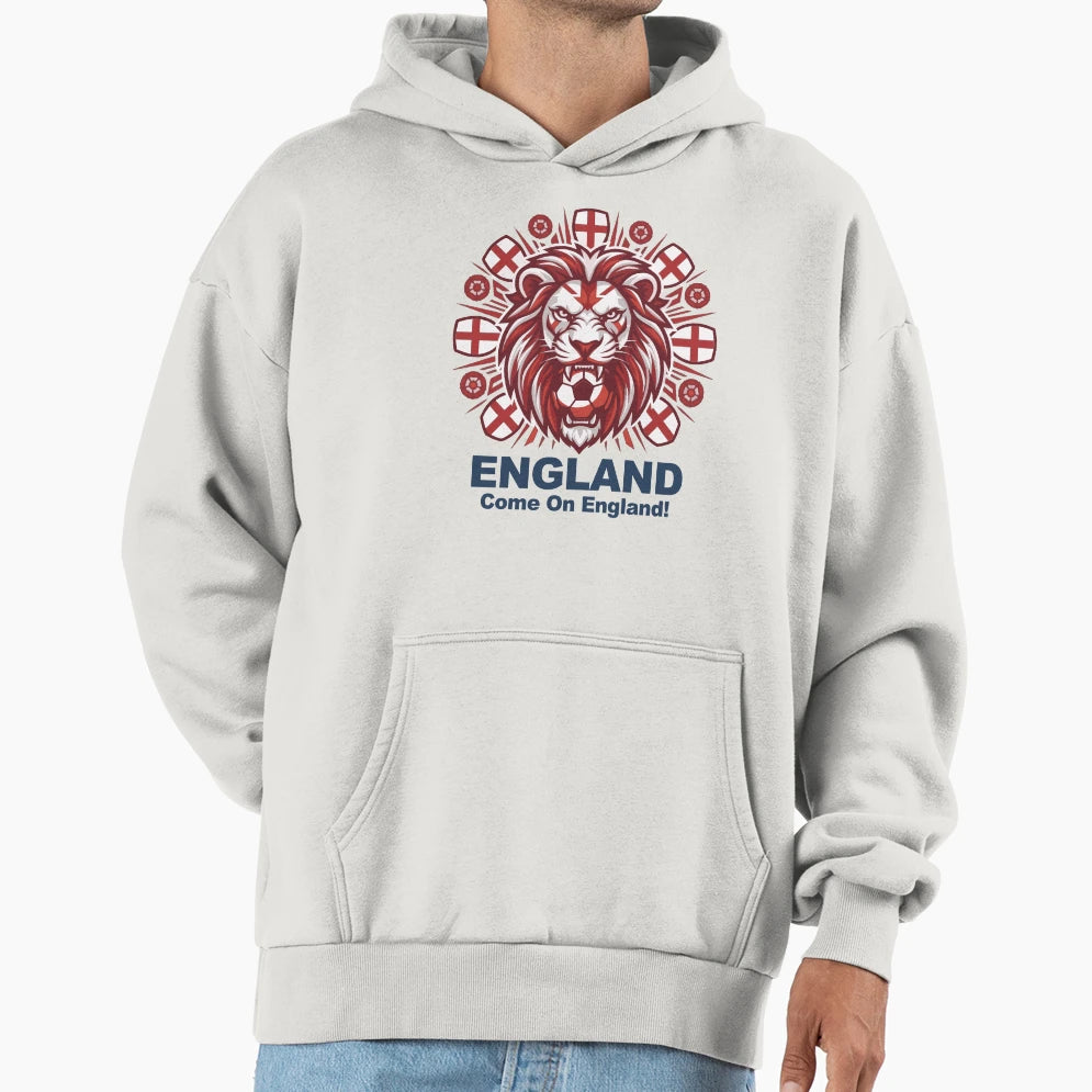 World Cup England Football Lion Hoodie - Graphic Print Men Women - T-Shirt, Sweatshirt, Hoodie