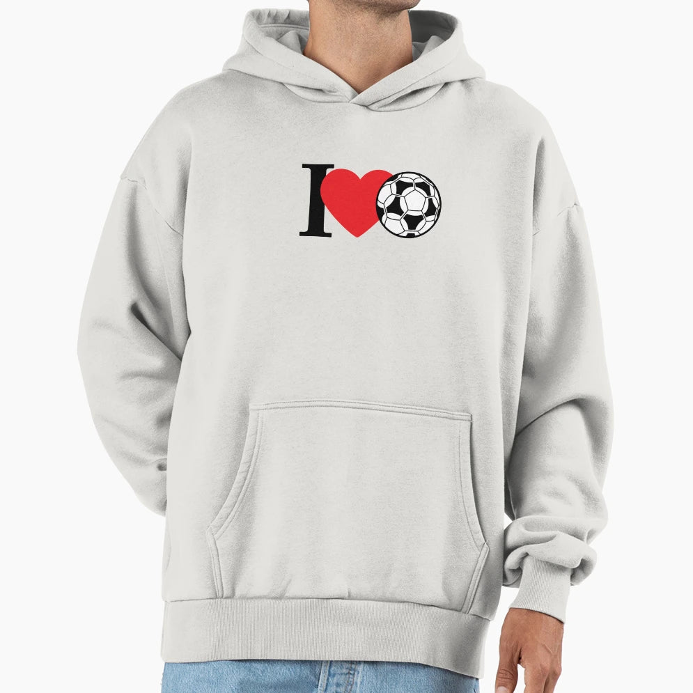 I Love Football Hoodie - Fun Novelty Design Men Women - T-Shirt, Sweatshirt, Hoodie