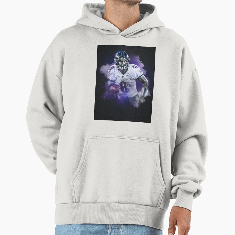 Lamar Baltimore Sports Art Hoodie - Streetwear Style Men Women - T-Shirt, Sweatshirt, Hoodie