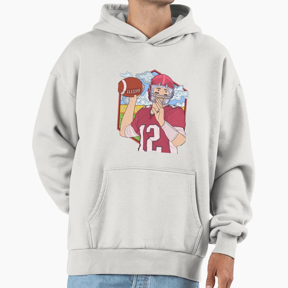 Footballer Ready To Pass Hoodie - Aesthetic Graphic Men Women - T-Shirt, Sweatshirt, Hoodie