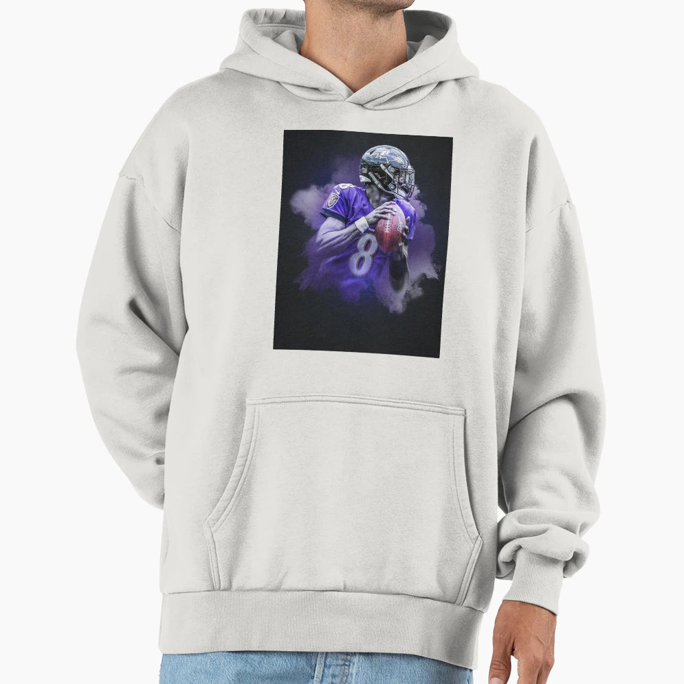 Lamar Baltimore Sports Art Hoodie - Novelty Apparel Unisex - T-Shirt, Sweatshirt, Hoodie