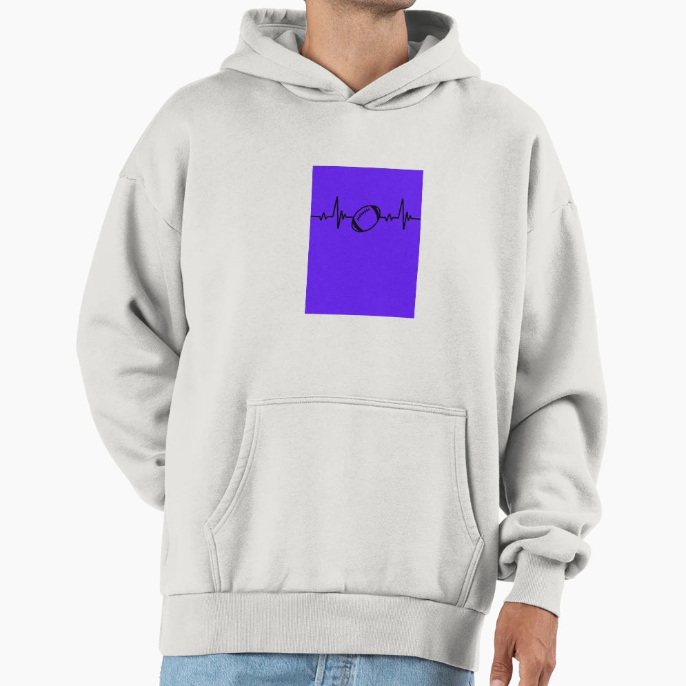 Football Pulse Hoodie - Aesthetic Graphic for Adults - T-Shirt, Sweatshirt, Hoodie