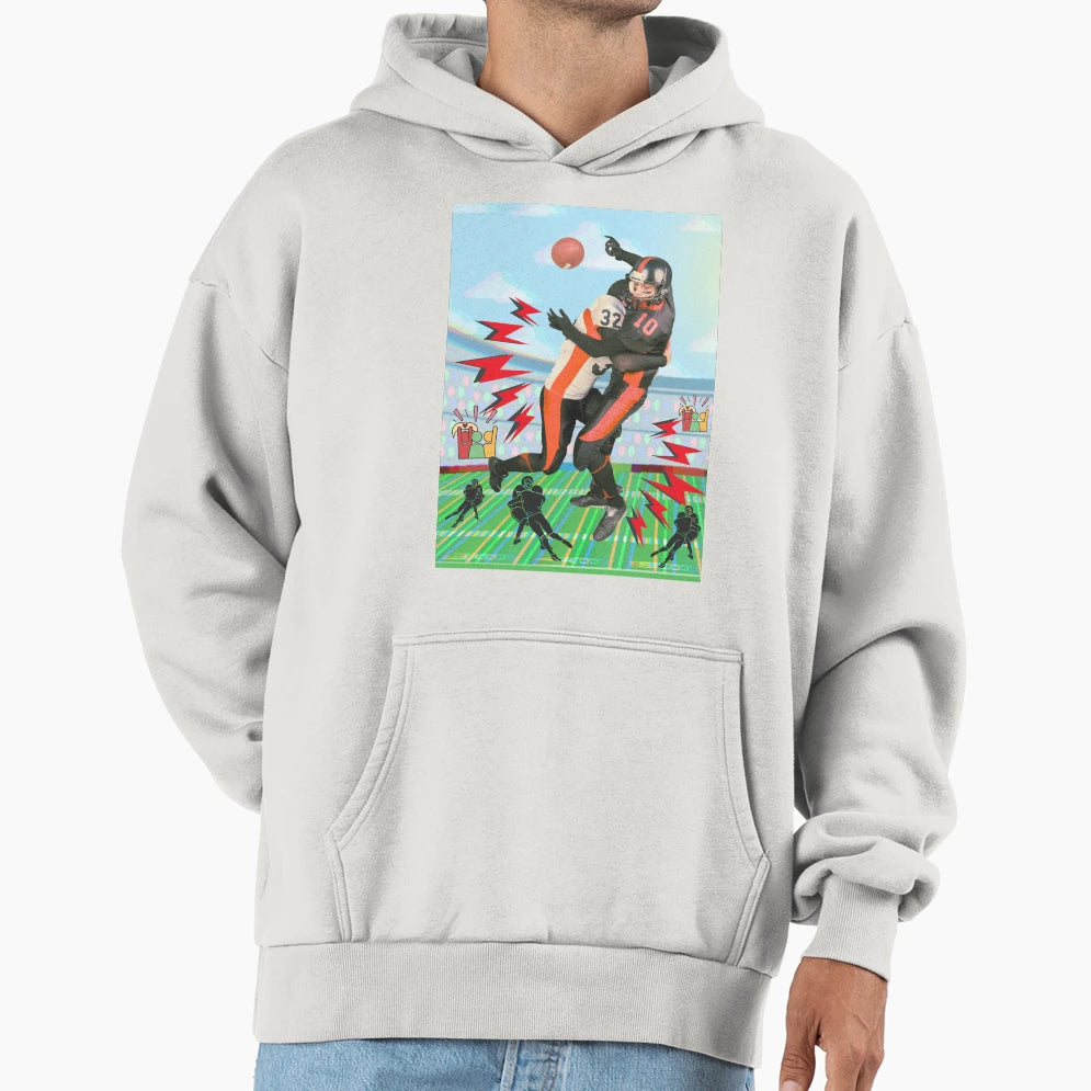 Football Tackle Hoodie - Trendy Graphic Men Women - T-Shirt, Sweatshirt, Hoodie