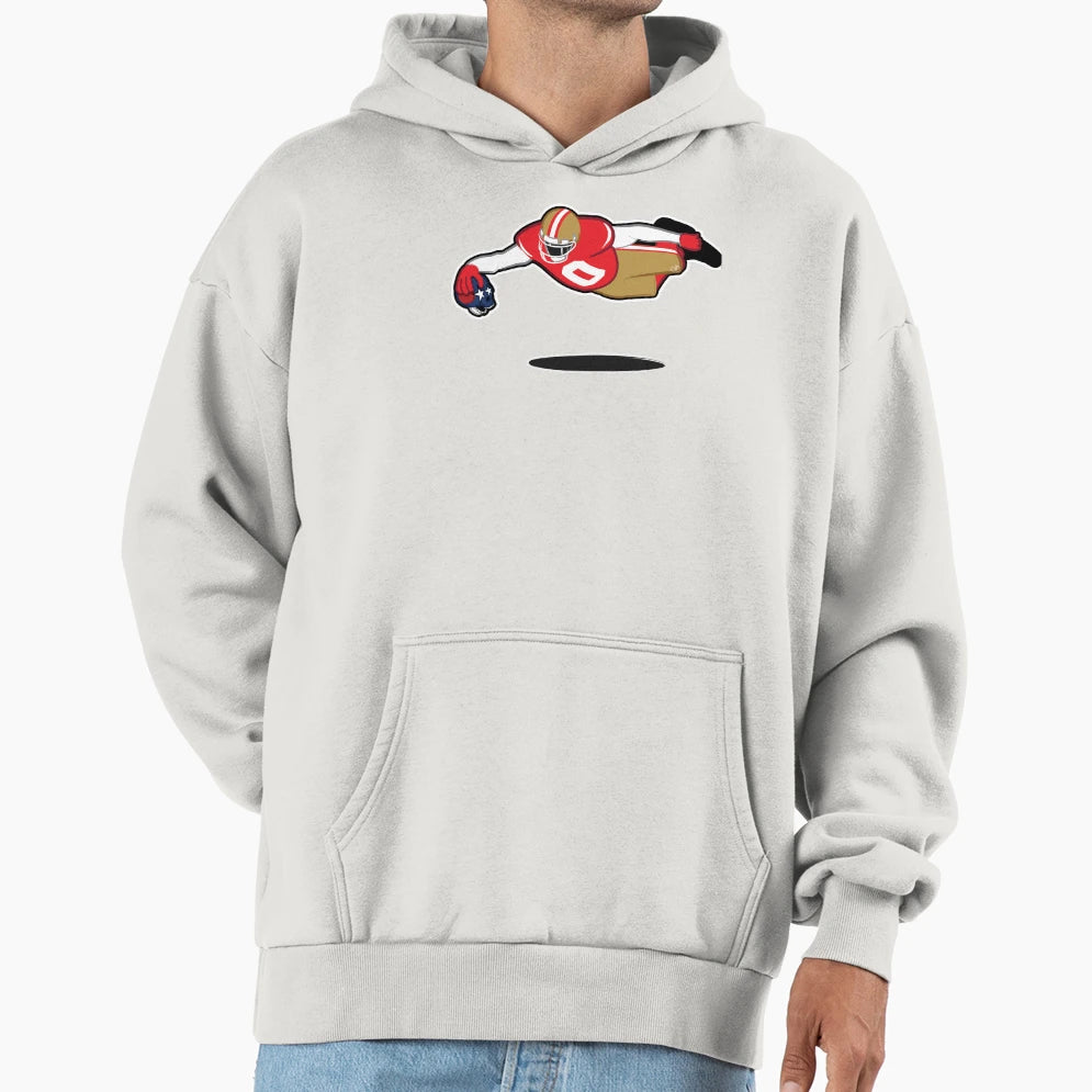 Football Player Usa Skull Hoodie - Fun Novelty Design for Adults - T-Shirt, Sweatshirt, Hoodie