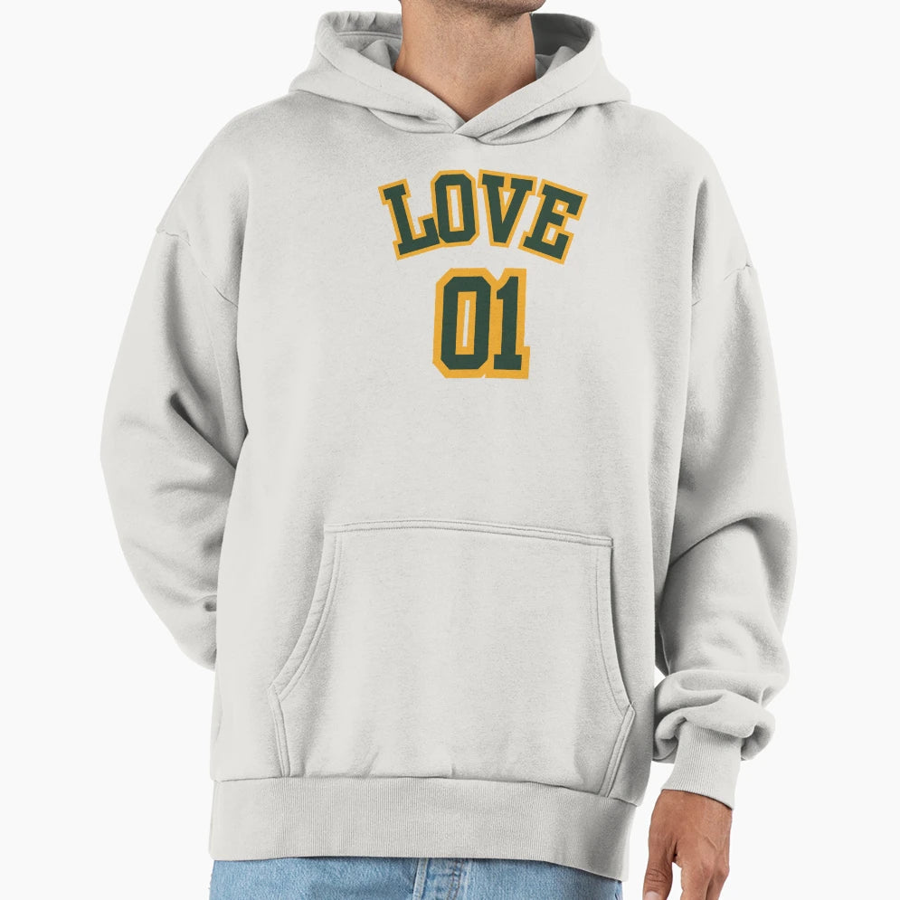 Love 01 Dynamic Green Sunny Yellow Hoodie - Custom Art Print for Adults - T-Shirt, Sweatshirt, Hoodie