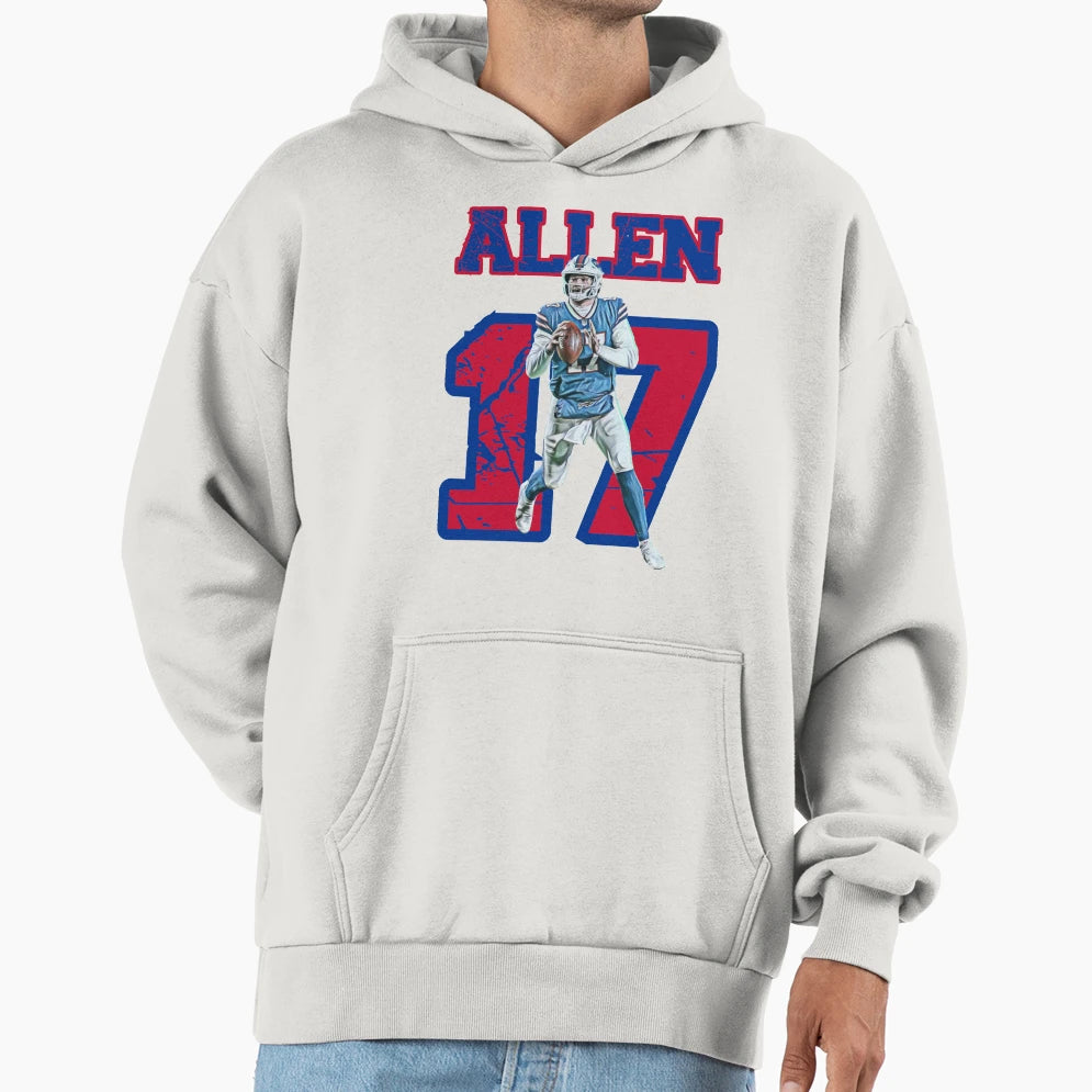 Buffalo Bills Quarterback JA 17 Hoodie - Graphic Print for Adults - T-Shirt, Sweatshirt, Hoodie