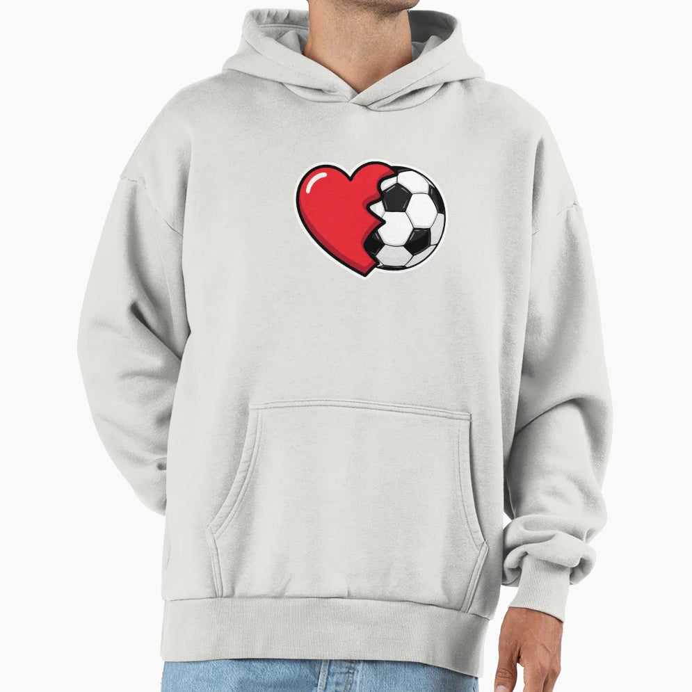 Soccer Love Hoodie - Trendy Graphic Unisex - T-Shirt, Sweatshirt, Hoodie
