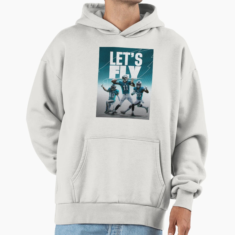 Philadelphia Football Sports Art Lets Hoodie - Casual Everyday Wear Unisex - T-Shirt, Sweatshirt, Hoodie